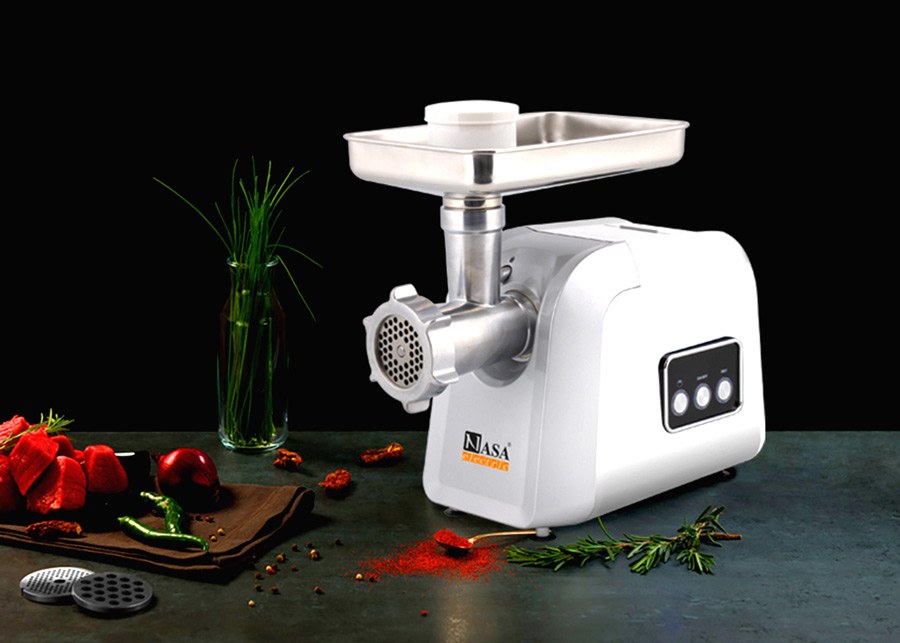 چرخ گوشت 2000 وات ناساالکتریک NS-317 رنگ مشکی و سفید