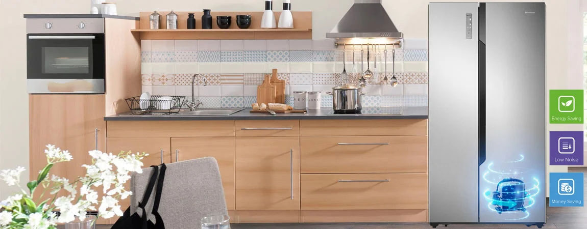 یخچال فریزر ساید بای ساید هایسنس 30 فوت مدل RS670N4WSU1 یخچال فریزر ساید بای ساید هایسنس 30 فوت مدل RS670N4WSU1