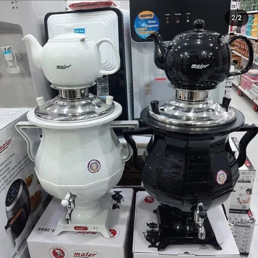 سماور برقی 2200 وات مایر MR-3844 رنگ سفید و مشکی