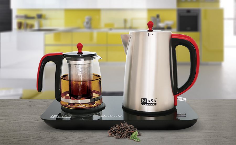 چای ساز صفحه ای لمسی 1750 وات ناساالکتریک NS-514 رنگ مشکی
