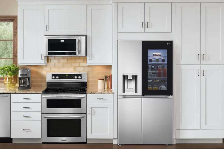 یخچال فریزر ساید بای ساید دو درب 24 فوت ال جی مدل GR-X267CSHS رنگ نقره‌ای