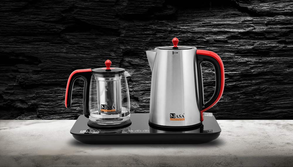 چای ساز صفحه ای لمسی 1750 وات ناساالکتریک NS-514 رنگ مشکی