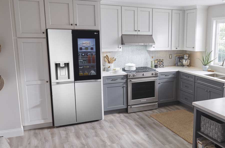 یخچال فریزر ساید بای ساید دو درب 24 فوت ال جی مدل GR-X267CSHS رنگ نقره‌ای