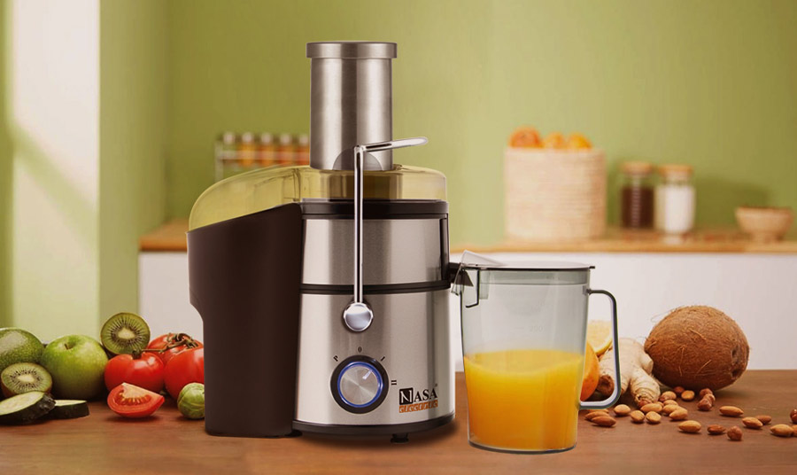آبمیوه گیری تک کاره 800 وات ناساالکتریک NS-918 رنگ نقره ای