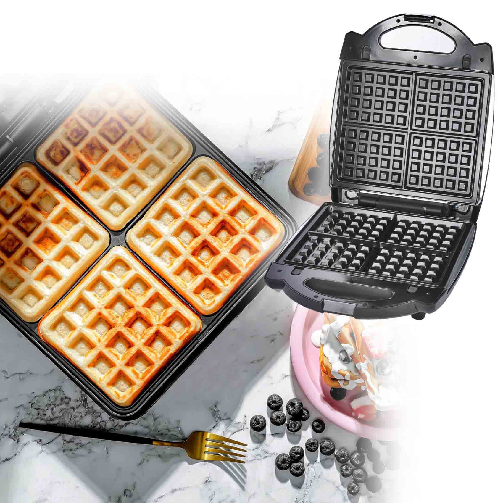 ساندویچ ساز 1400 وات 3 کاره رومانتیک هوم HS710 رنگ سفید و مشکی