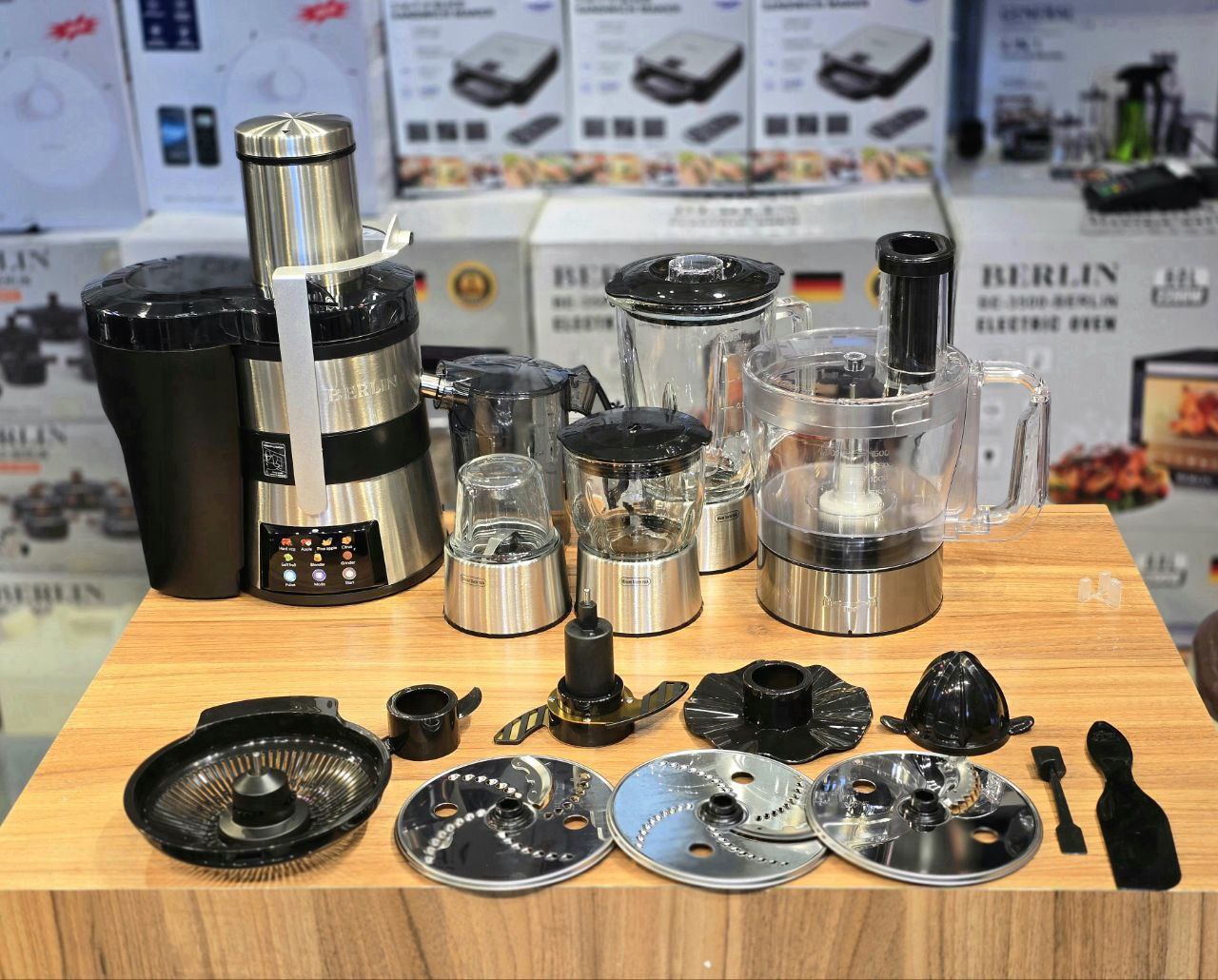 آبمیوه گیری و غذاساز 12 کاره 800 وات برلین مدل BE-1325