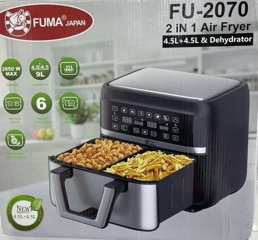 سرخ کن دوقلو رژیمی فوما 2850 وات 9 لیتر FU-2070 سرخ کن دوقلو رژیمی فوما 2850 وات 9 لیتر FU-2070