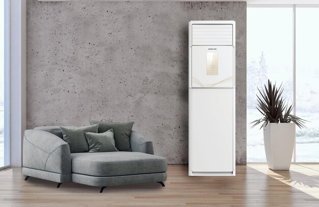 کولرگازی ایستاده یونیوا زتا 36000 سرمایشی گرمایشی R410a روتاری T3 بدون اینورتر UN-GF36 ZETTA