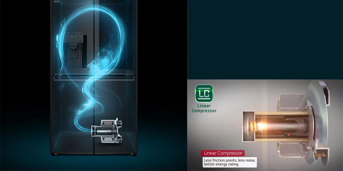 یخچال فریزر ساید بای ساید دو درب 24 فوت ال جی مدل GR-X267CSHS رنگ نقره‌ای