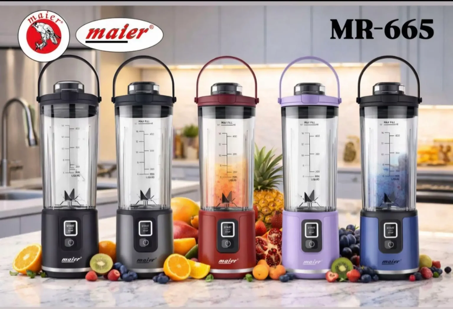 شیکر شارژی 470 میلیلیتر 600 وات مایر MR-665 شیکر شارژی 470 میلیلیتر 600 وات مایر MR-665