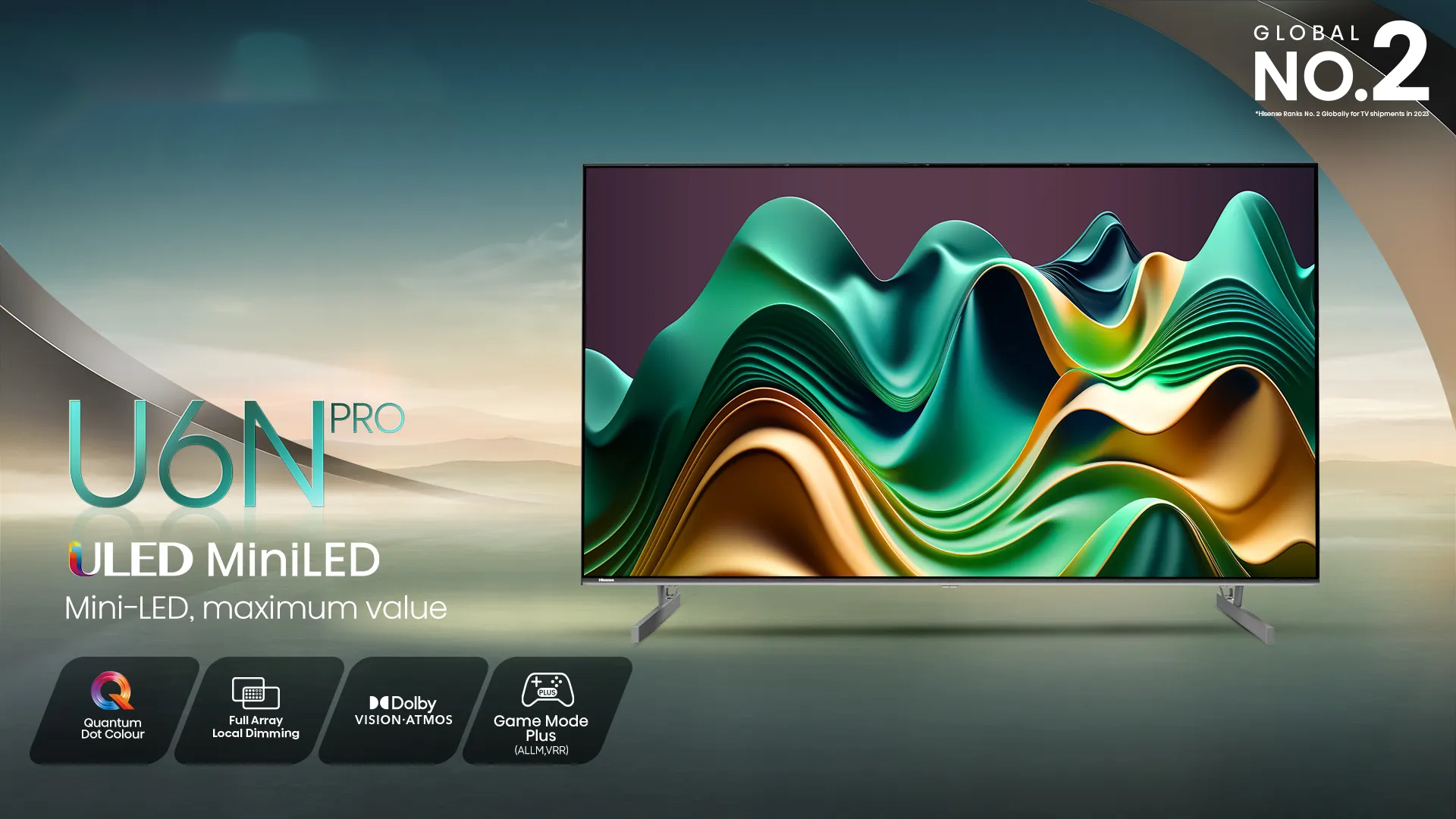 تلویزیون 85 اینچ 4K هایسنس 85U6N Pro ساخت 2024 تلویزیون 85 اینچ 4K هایسنس 85U6N Pro ساخت 2024