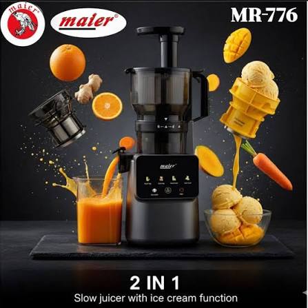 عصاره گیر و بستنی ساز 1200 وات مایر MR-776 عصاره گیر و بستنی ساز 1200 وات مایر MR-776