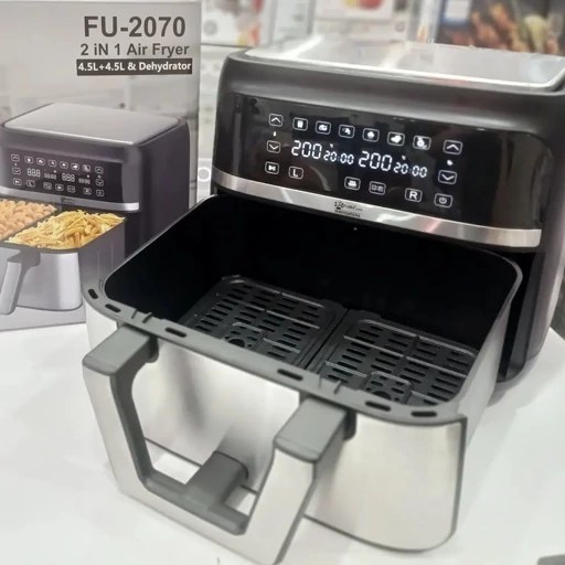 سرخ کن دوقلو رژیمی فوما 2850 وات 9 لیتر FU-2070 سرخ کن دوقلو رژیمی فوما 2850 وات 9 لیتر FU-2070
