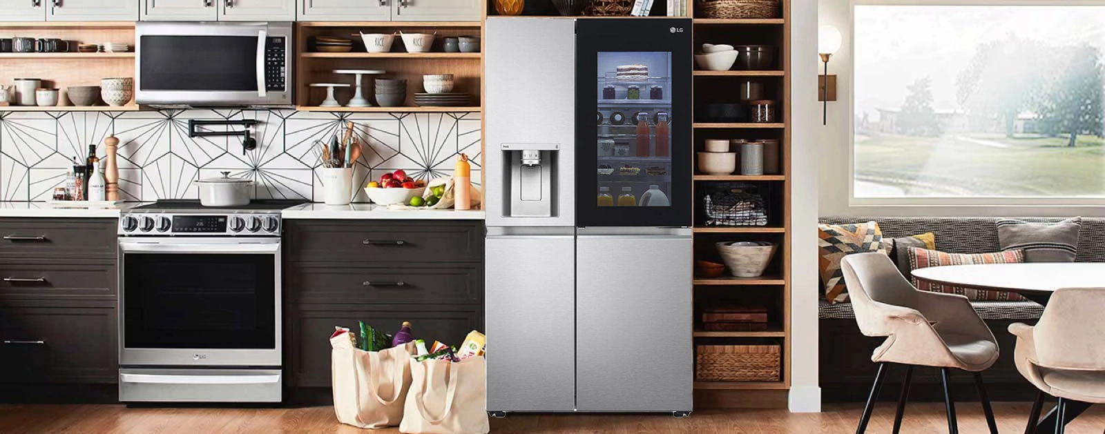 یخچال فریزر ساید بای ساید دو درب 24 فوت ال جی مدل GR-X267CSHS رنگ نقره‌ای