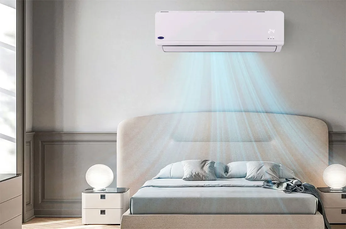 کولر گازی کریر 24000 سرمایشی گرمایشی R410A اینورتر QHG روتاری T3 مدل 42QHG024VS – 38QHG024VS ساخت 2022