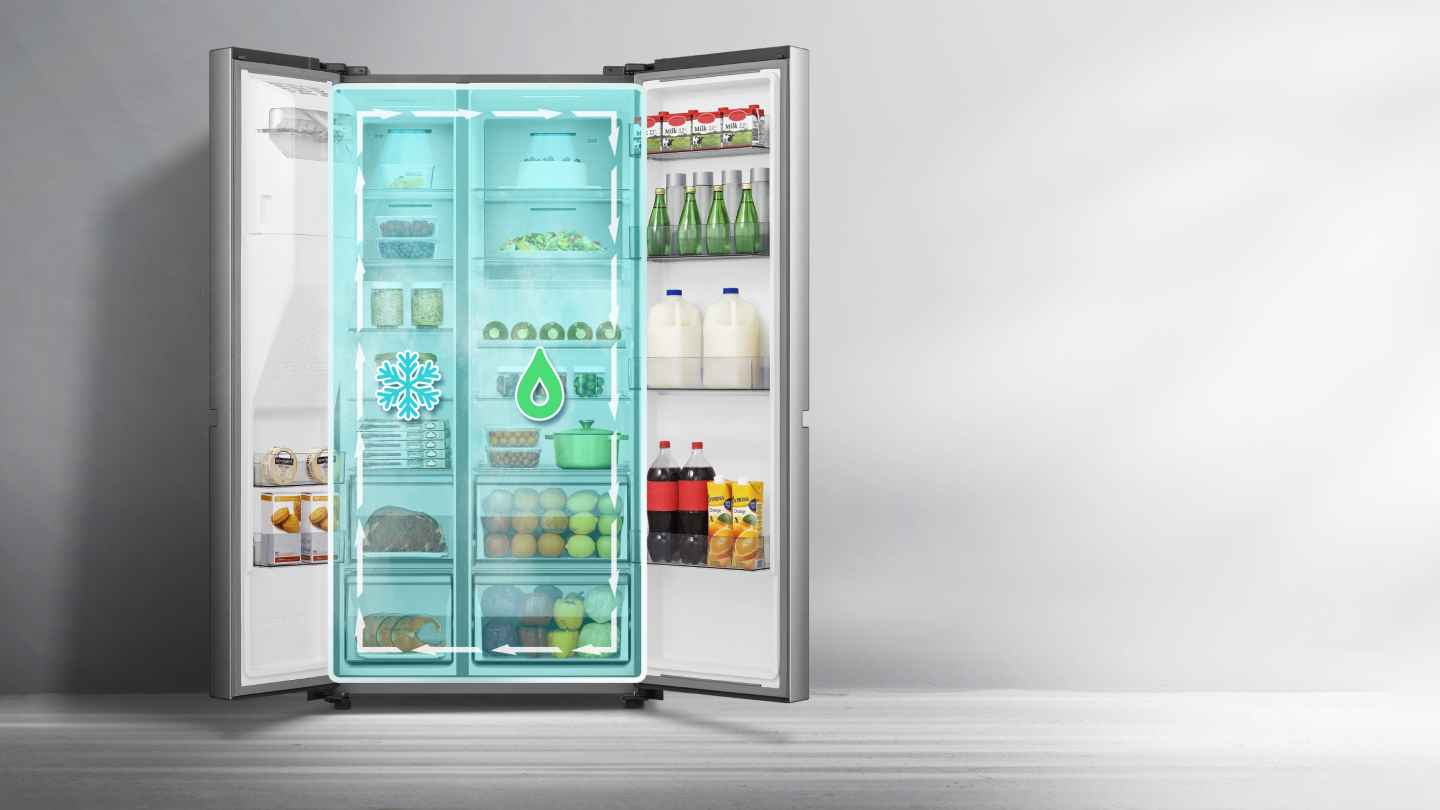 یخچال فریزر ساید بای ساید هایسنس 34 فوت مدل RS819N4ISU