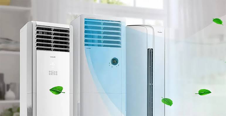 کولر گازی ایستاده 55000 سرمایشی گرمایشی T3 روتاری WIFI بدون اینورتر R410A کینگ هوم KH-GVH55ALXL