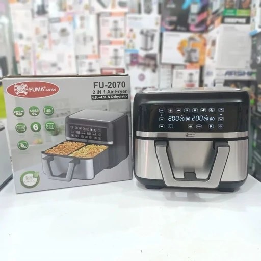 سرخ کن دوقلو رژیمی فوما 2850 وات 9 لیتر FU-2070 سرخ کن دوقلو رژیمی فوما 2850 وات 9 لیتر FU-2070
