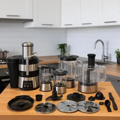 آبمیوه گیری و غذاساز 12 کاره 800 وات برلین مدل BE-1325