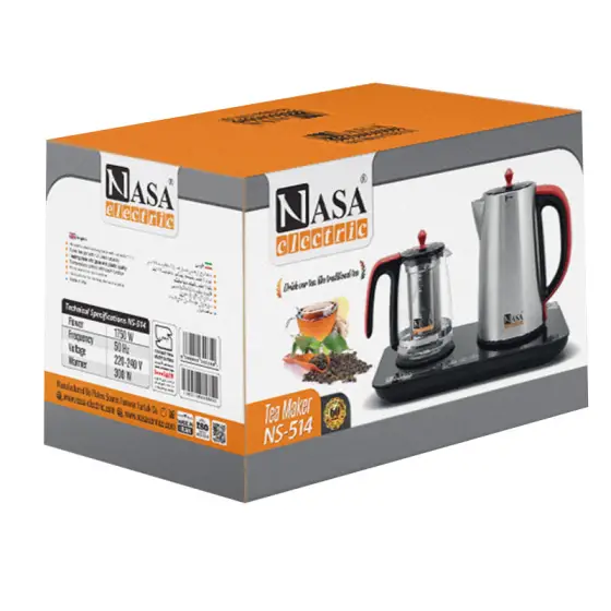 چای ساز صفحه ای لمسی 1750 وات ناساالکتریک NS-514 رنگ مشکی