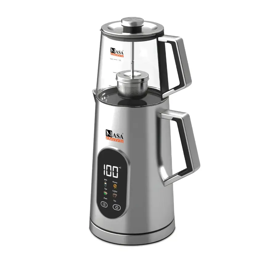 چای ساز روهمی 1500 وات ناساالکتریک NS-526 در 2 رنگ مشکی و نقره ای