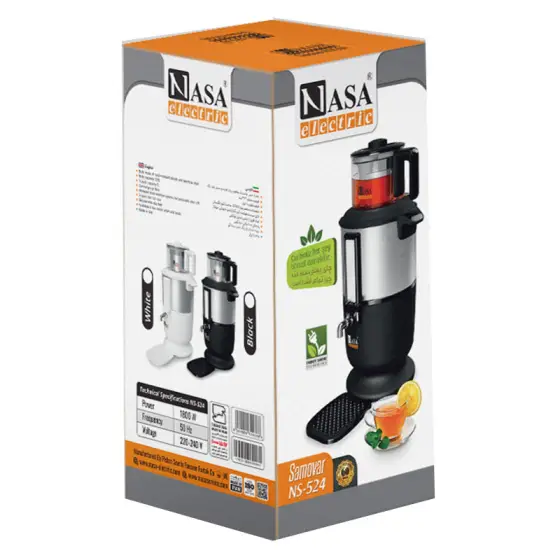 سماور برقی 1800 وات ناساالکتریک NS-525 در 2 رنگ جذاب