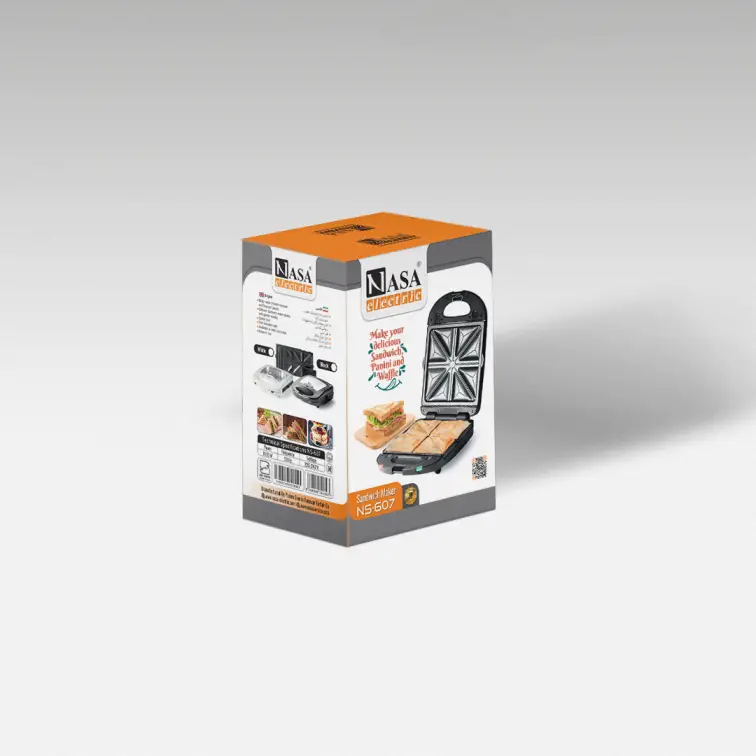 ساندویچ ساز ناساالکتریک 1200 وات NS-607 رنگ مشکی و سفید