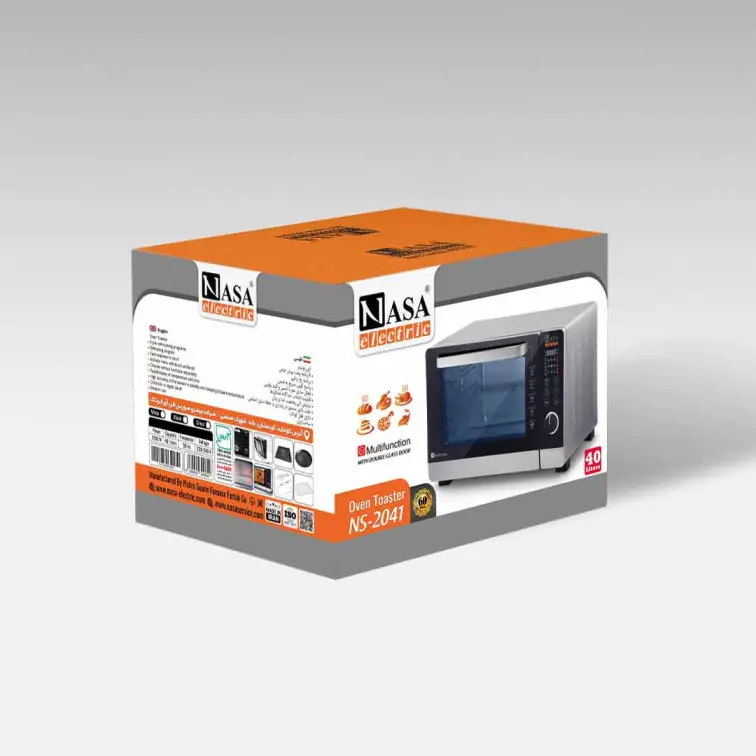 آون توستر 2100 وات 40 لیتر ناساالکتریک NS-2041 رنگ مشکی و نقره ای
