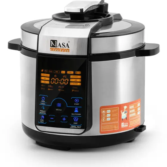 زودپز 1000 وات ناساالکتریک NS-3076 رنگ نقره ای