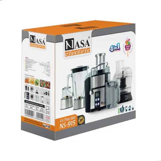 آبمیوه‌گیری چهار کاره 800 وات ناساالکتریک مدل NS-915