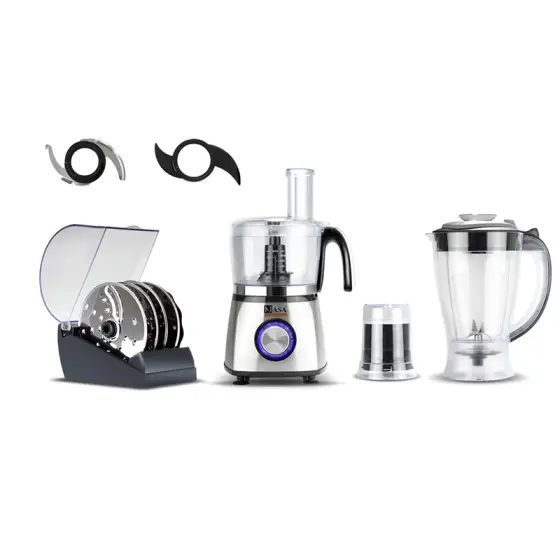 غذاساز چند کاره 500 وات ناساالکتریک NS-624 رنگ نقره ای