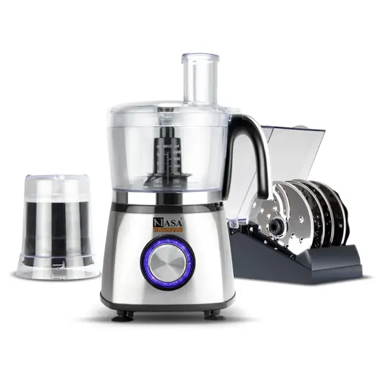 غذاساز چند کاره 500 وات ناساالکتریک NS-624 رنگ نقره ای