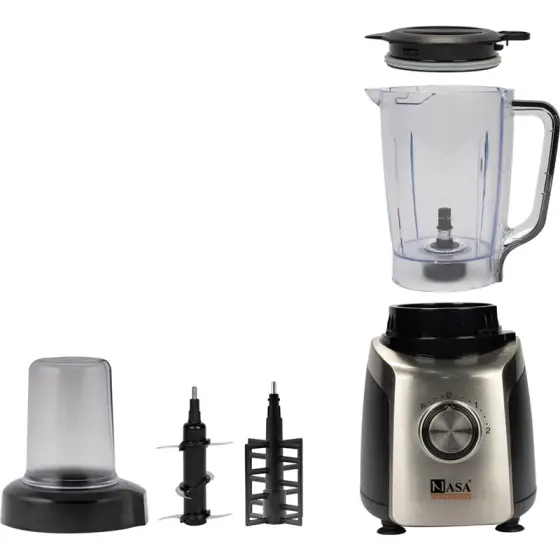 مخلوط کن و آسیاب 800 وات ناساالکتریک NS-1963 رنگ نقره ای