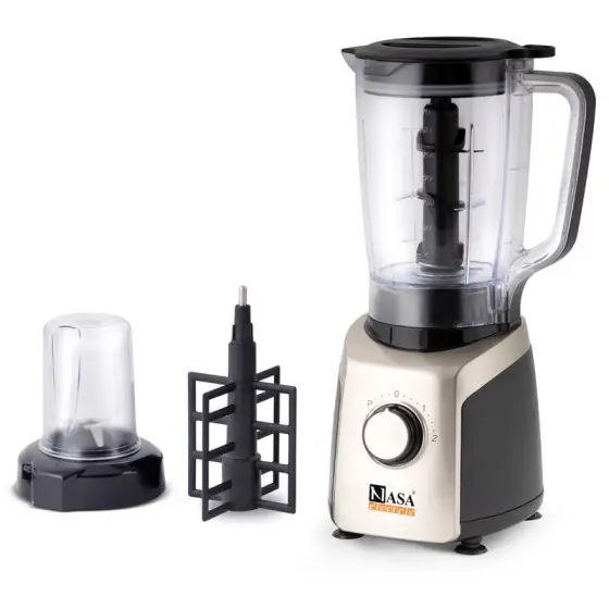 مخلوط کن و آسیاب 800 وات ناساالکتریک NS-1963 رنگ نقره ای