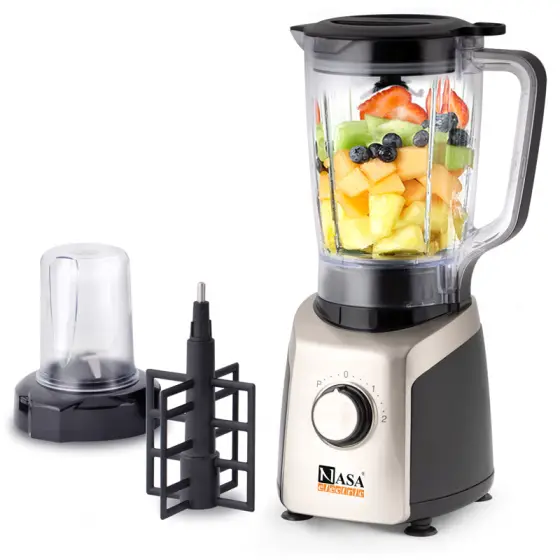 مخلوط کن و آسیاب 800 وات ناساالکتریک NS-1963 رنگ نقره ای