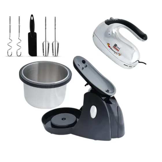 همزن کاسه دار چرخشی 350 وات ناساالکتریک NS-919 رنگ نقره ای