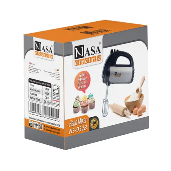 همزن دستی 400 وات ناساالکتریک NS-932B رنگ نقره ای