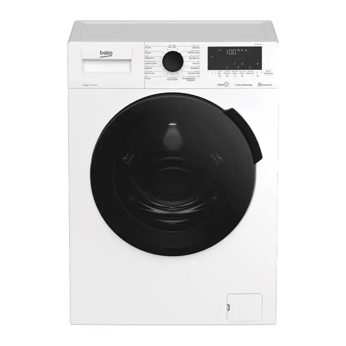 ماشین لباسشویی بکو WTE10726 رنگ سفید و سیلور 10 کیلویی