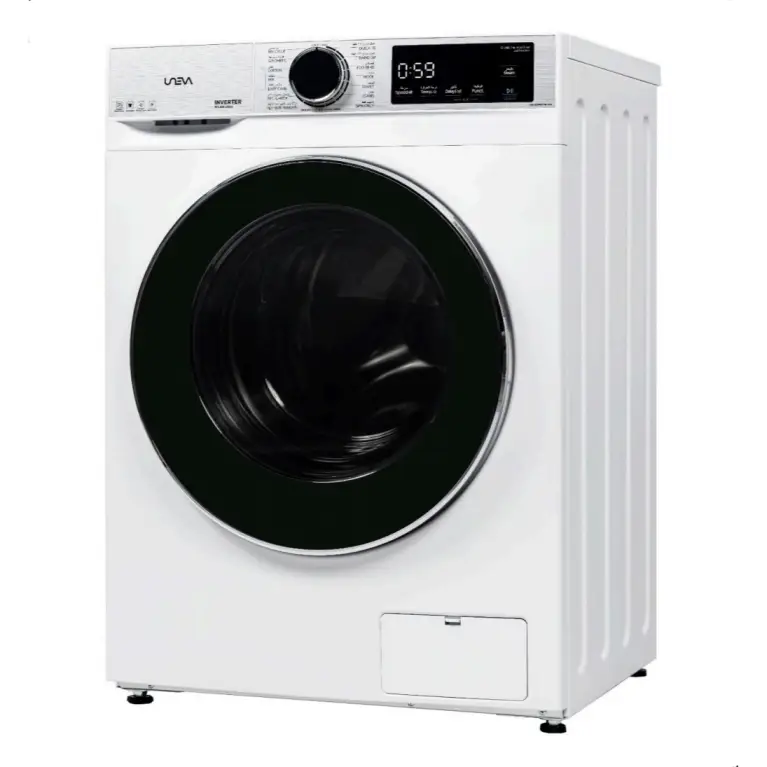 ماشین لباسشویی یونیوا 10 کیلو سری میلان UN-10DSBL MILAN رنگ سیلور و سفید
