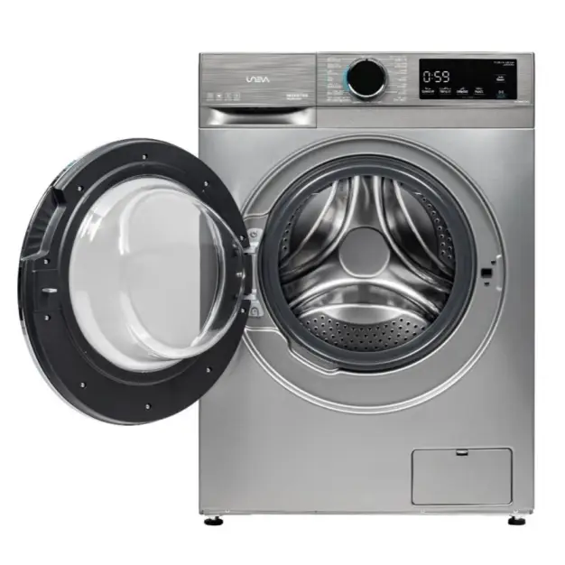 ماشین لباسشویی یونیوا 10 کیلو سری میلان UN-10DSBL MILAN رنگ سیلور و سفید