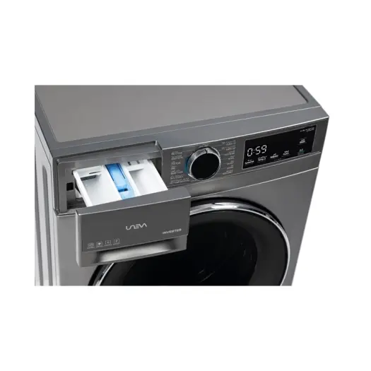 ماشین لباسشویی یونیوا 8 کیلویی UN-8TBL MAXPRO رنگ سفید و سیلور