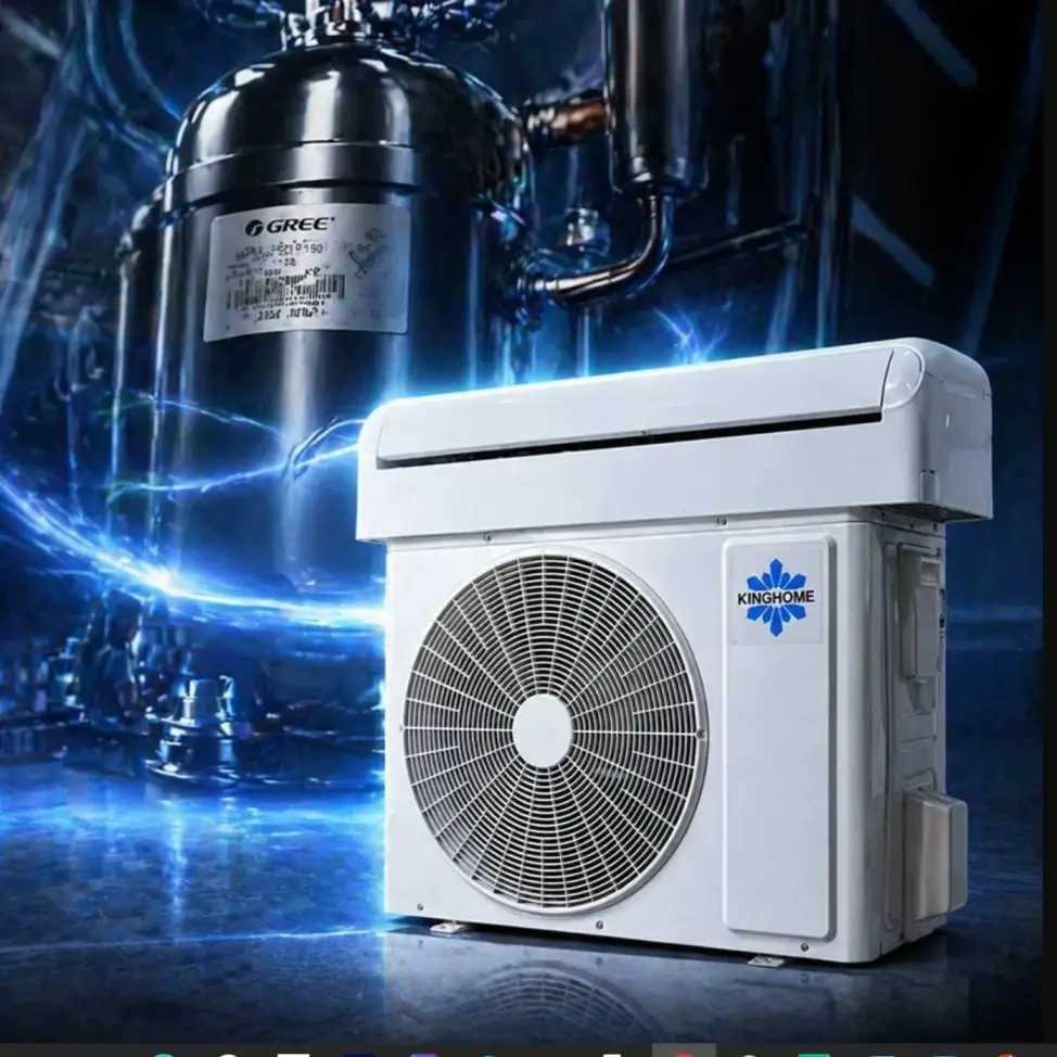 کولر گازی سرمایشی گرمایشی 12000 بدون اینورتر WIFI R410A کینگ هوم KH-GWH12AGCXB محصول 2024