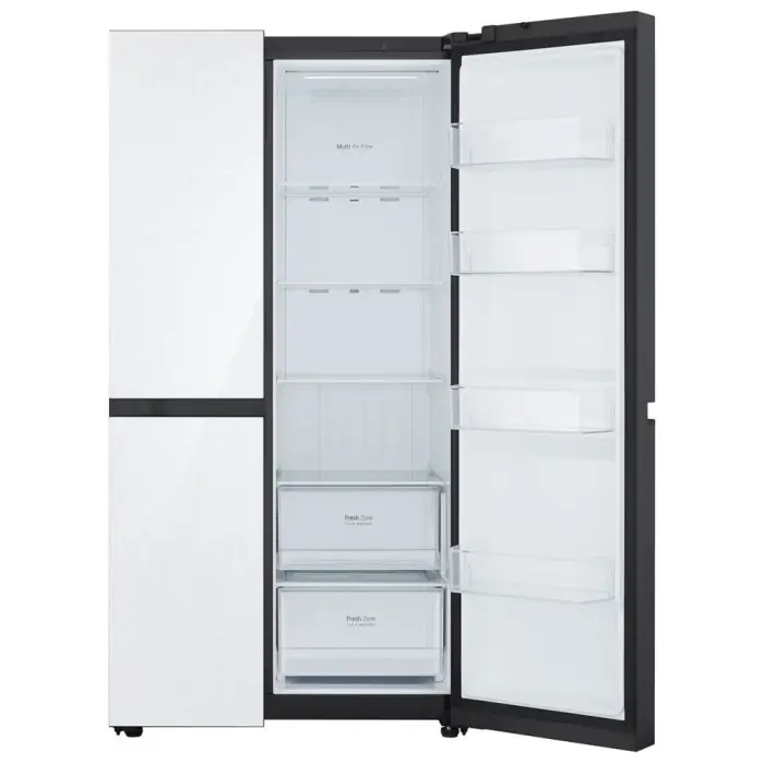 یخچال فریزر ساید بای ساید دو درب 32 فوت ال جی مدل GCB-287GNW رنگ مشکی و سفید