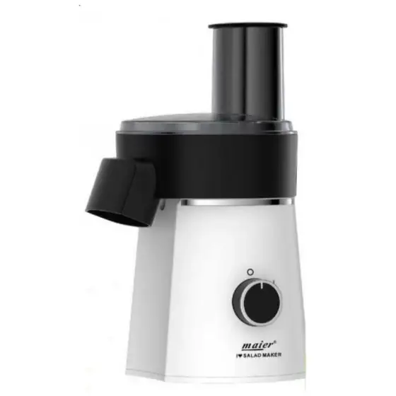 سالاد ساز و رنده برقی 800 وات 6 تیغه استیل مایر MR-1488 رنگ سفید و مشکی