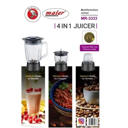 آبمیوه گیری 4 کاره 1500 وات مایر MR-3333