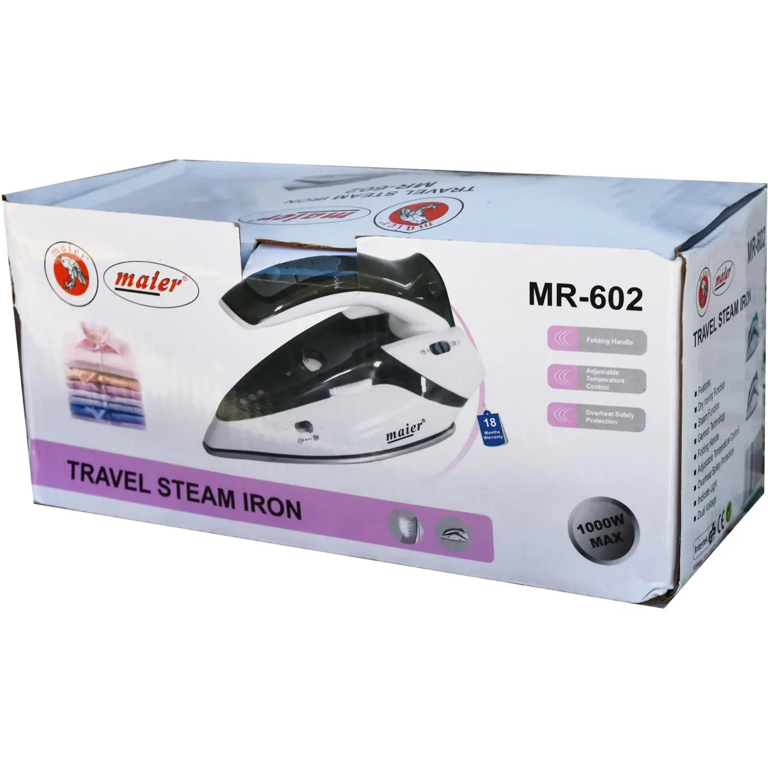 اتو بخار مسافرتی 1000 وات مایر MR-602