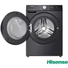 ماشین لباسشویی 128 کیلویی درب از جلو هایسنس WD5S1245B رنگ سفید و مشکی ساخت 2025