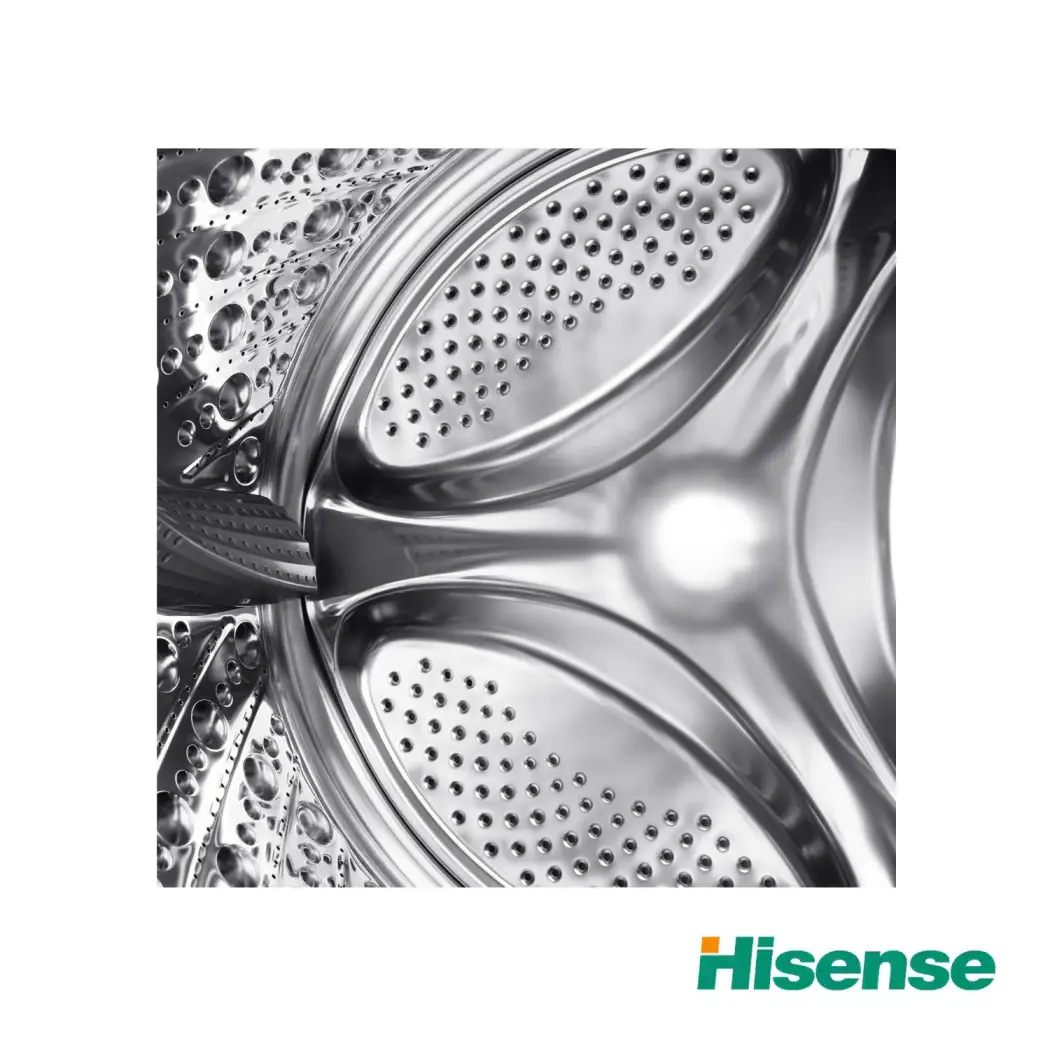 ماشین لباسشویی 10.5 کیلویی درب از جلو هایسنس WF5S1045B رنگ سفید و مشکی ساخت 2025