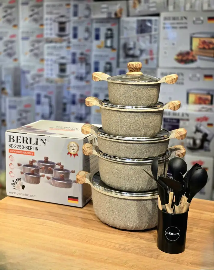 سرویس قابلمه 22 پارچه گرانیتی برلین آلمان مدل BE-2250 BERLIN