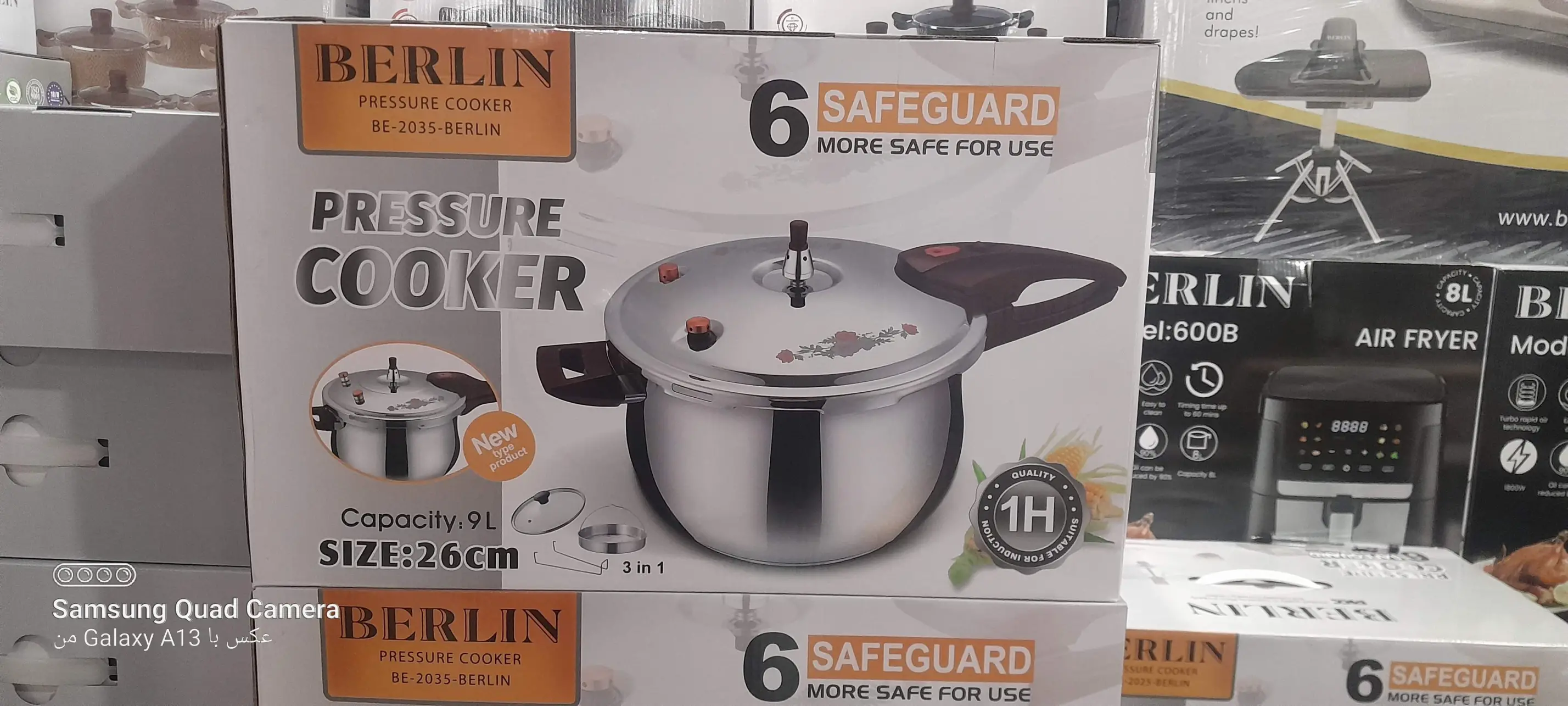 زودپز رو گازی 9 لیتر سوپاپ دار برلین BE-2035